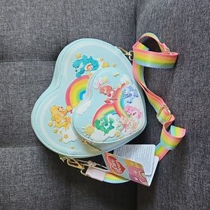 NWT Loungefly Care Bears Cloud Party Heart Crossbody Bag
